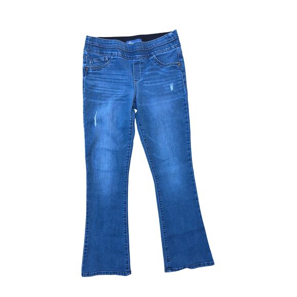 Democracy "Ab Solution" Pull On Jeans 6 Womens Skinny Leg Stretch Distressed - Picture 1 of 6